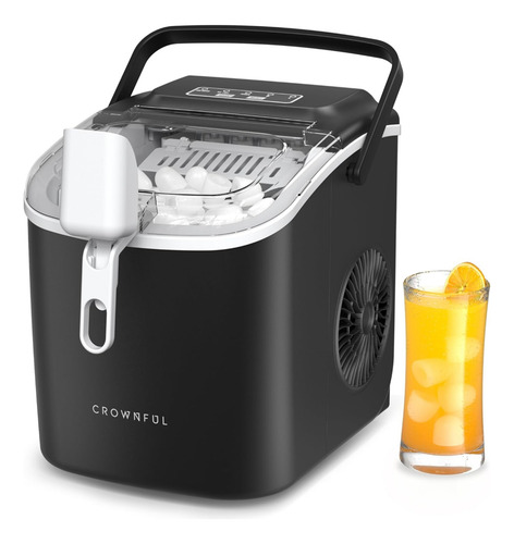 Encimera Portátil Para Hacer Hielo 9 Hielos En 6 Min 12 Kg/d Negro