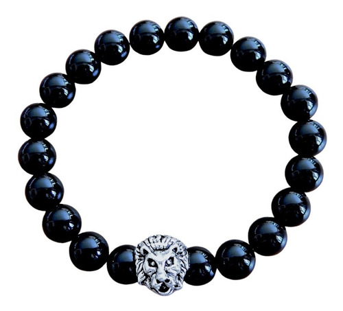 Pulsera Leon Piedras Naturales Agata Para Hombre Y Mujer