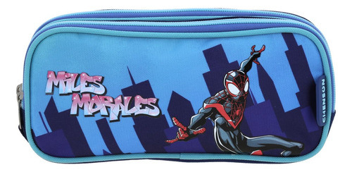 Lapicera Escolar Chenson Miles Morales Trector Doble Cierre