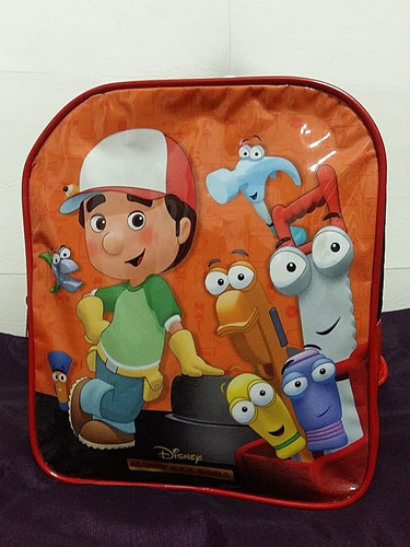 Mochila Jardin Disney Manny A La Obra 12 Pulgadas .