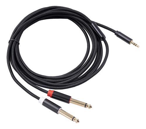 Conector Jack Estéreo De 3,5 Mm A 2 Cables De Audio Mono 2m