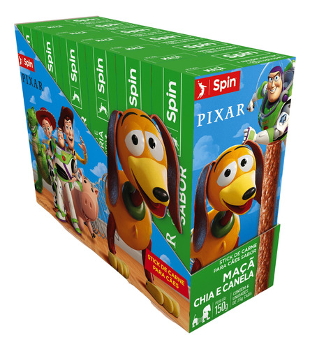 Kit 6 Petiscos Disney Toy Story Cães Maça/chia/canela 25g