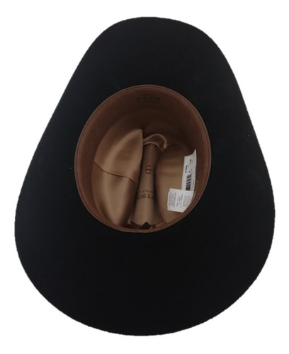 Imagen 4 de 4 de Sombrero Texana 4 X Marca Stetson Negro Lana Pelo De Búfalo