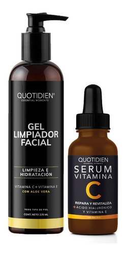 Imagen 1 de 8 de 1 Gel Limpiador + 1 Serum Vitamina C - Kit Cuidado Facial