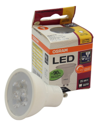 Foco Osram Led Superstar  Par16 4w 120v 3000k Atenuable