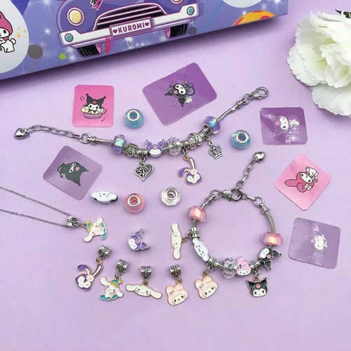 Diy Pulsera Hacer Kit Kuromi Niños Pulsera De Abalorios 24pz