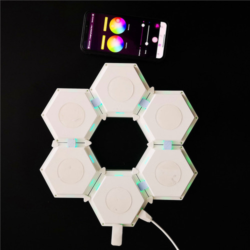 Z Lámpara Led Inteligente Hexagonal Panel De Luz Modular