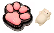 Comprar 2 Squishy Gato Patita Huella Pegajosa + Mini Squishy Mochi