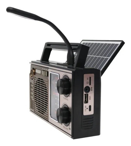 Radio Vintage Estilo Antiguo Panel Solar + Luz + Aux + Usb