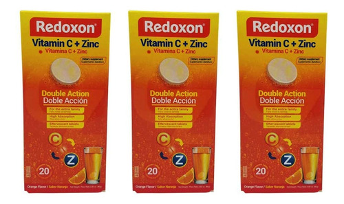 Redoxon Tabletas De Vitamina C | Sabor Naranja, Suplemento E