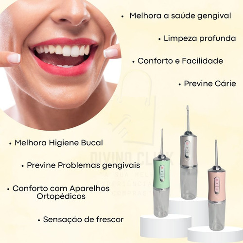 Irrigador Oral Bucal Dental Jato Portátil Limpador De Agua
