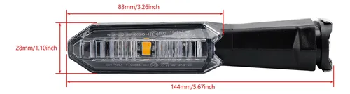Luz Intermitente Para Kawasaki Z H2 Z125 Z400 19-20 Transpar