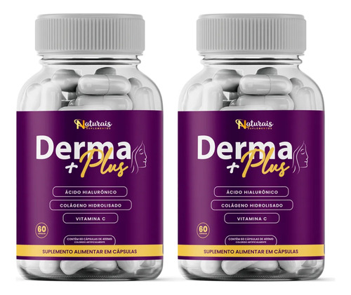Derma + Plus 60 Capsulas Original - Formula Avançada Envio Imediato