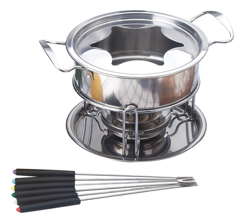 Set De Fondue De Acero Inoxidable Para Derretir Chocolate De