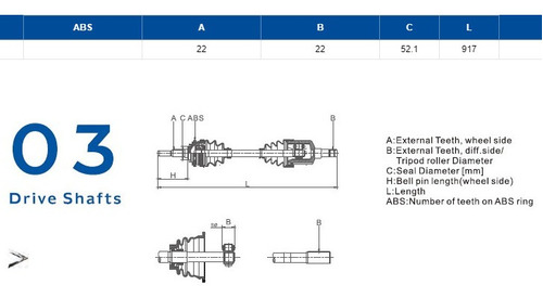 Homocinetica Derecho Chevrolet Corsa 1998-2006