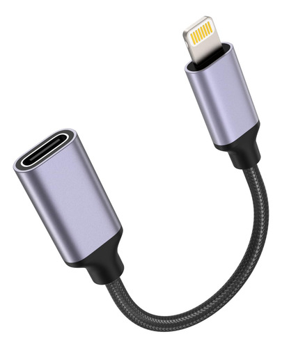 Adaptador Usb C A Lightning Techmatte 27 W Pd De Carga Rápid