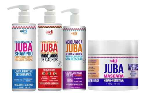 Kit Widi Care Juba Shampoo Encaracolando Geleia Mascara