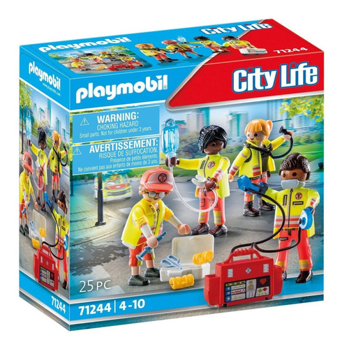Figuras Para Armar Playmobil City Life Equipo De Rescate 3+