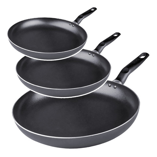 Imagen 3 de 7 de Juego 3 Sartenes T-fal 20 24 Y 30cm Combo Sartén *oferta*