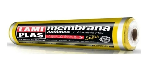 Rollo Membrana Asfaltica Lamiplas Con Aluminio 35 Kg X 10 M2