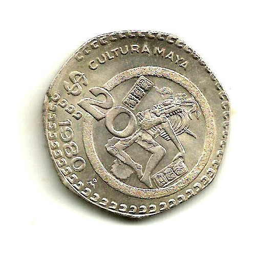 Moneda Rara 20 Pesos En Cospel De 10 B-u- 1980