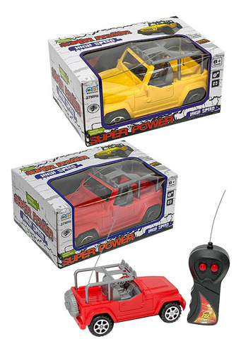 Auto Jeep A Radio Control 2 Canales Vehiculo Rapido Juguete Color A Eleccion