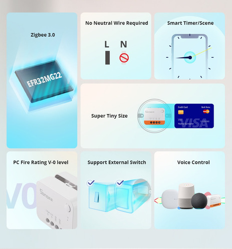 Sonoff Zbminil2 Interruptor Zigbee Sin Neutro Google Alexa