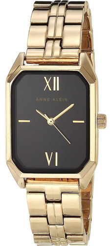 Reloj De Pulsera Anne Klein Para Mujer Dorado/negro