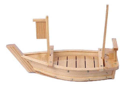 Japanbargain 1583, Placa De Forma De Bote De Sushi De Madera