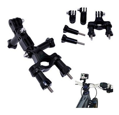 Imagem 3 de 6 de Gopro Suporte Guidão 3 Vias Para Gopro Hero 3 4 5 6 7 Sjcam