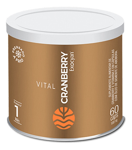 Vital Cranberry Exocyan 1000mg 60 Cápsulas Da Vital Âtman