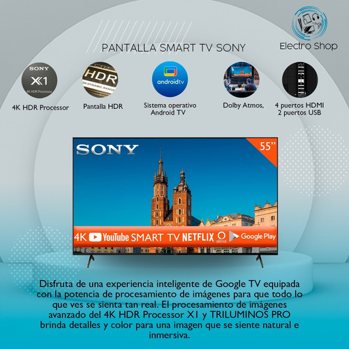 Smart Tv Sony 55 Led 4k 120h Android Alexa Google Kd-55x80ck