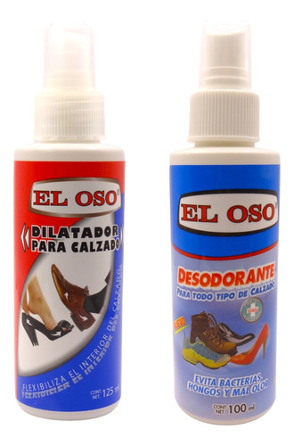 Kit Desodorante Y Dilatador Calzado Evita Bacterias Mal Olor