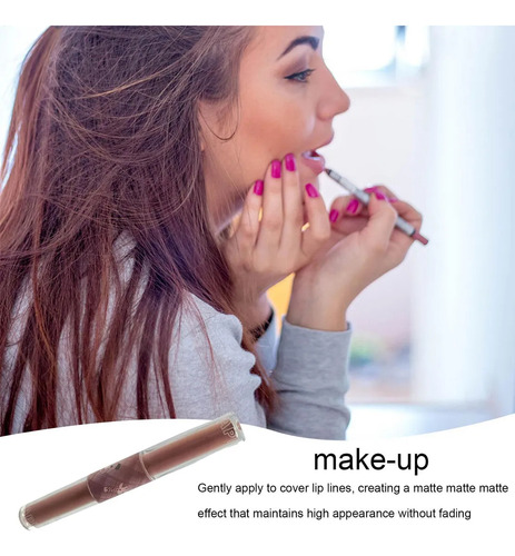 Tinte Labial Brillo Labial Brillo De Labios Mate De Doble Ca