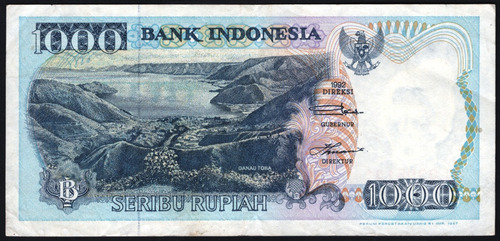 Indonesia Billete De 1000 Rupias Del Año 1992 