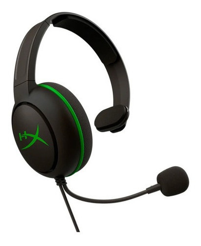 Auricular Gamer Hyperx Cloudx Chat Negro Y Verde Con Micrófo