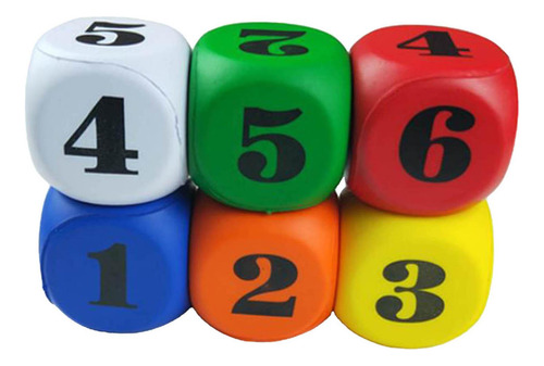 Juego De Dados De Espuma De 6 Piezas Dados Cuadrados De