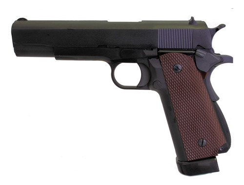 Lanzador Airsoft Colt 1911 Green Gas Estuche Full Metal