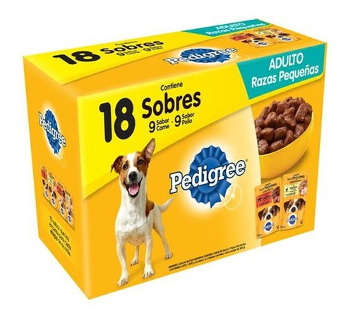 Pedigree Comida Húmeda Perros Adultos/peq 18 Sobres Mix