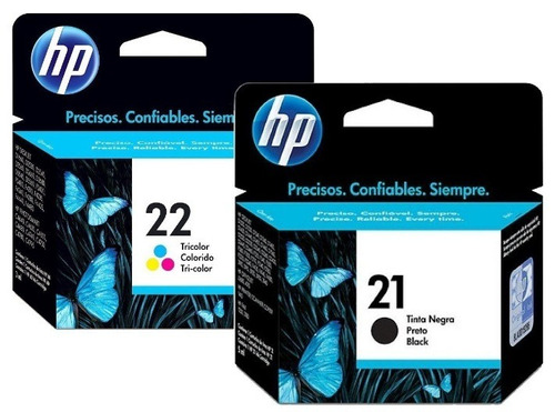 Combo Cartuchos Tinta Hp 21 Negro Y 22 Color Originales