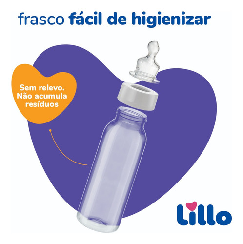 Mamadeira Azul Divertida Bico Silicone 240ml Tam.2 - Lillo