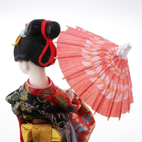 Brocade Gueixa Kabuki Figura