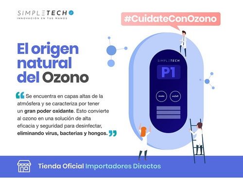 Imagen 5 de 10 de Ozonizador + Purificador Aire 100mg/h Ideal Ambientes