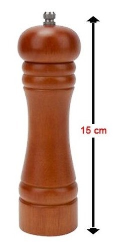 Molinillo Pimentero De Sal Madera Para Cocina 15cm