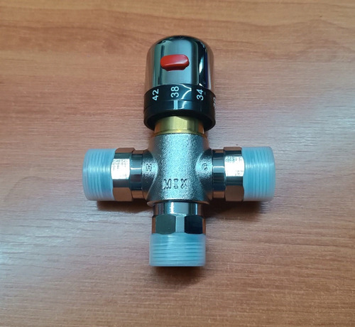 Valvula Termostatica Mezcladora Premium Cromado Termotanque