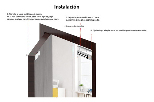 Chapa Magnética Electroiman 600 Lbs 280 Kg Para Acceso 12v Color Aluminio