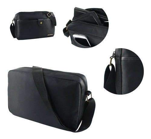Imagem 4 de 6 de Bolsa Trabalho Transversal Masculina Pratica Pequena C Alça