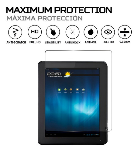Protector Mica Pantalla Para Tablet Primux Ciclon 9.7