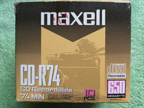 Eam 10 Cdr Maxell 74 Minutos Recordable 650 Megabyte Japones