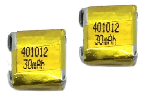 2 Baterias Lipo Auricular Bluetooth Reloj 3.7v 30mah 401012
